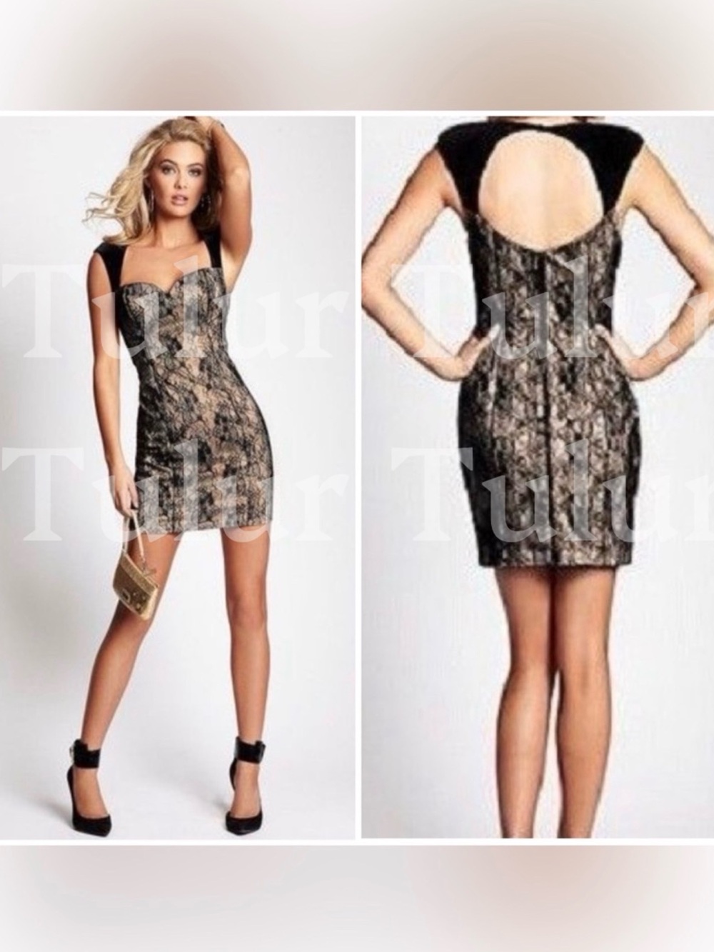 Guess Claudia Lace Cocktail Dress 0